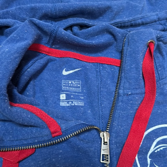 NWT Nike Chicago Cubs Zip Up Sweatshirt Women S Hoodie Full Royal Blue Red - Picture 2 of 7